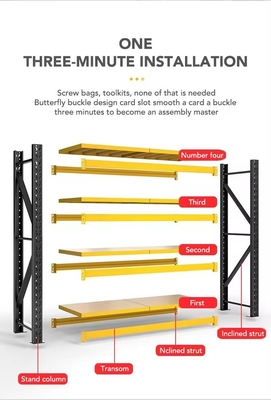 Customized Colour Medium Duty Warehouse Rack / Medium Duty Storage Rack with Adjustable Features