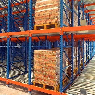 Customized Q235B Steel Pallet Glide Back Rack System with Adjustable Beam Levels