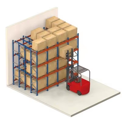 Customized Q235B Steel Push Back Shelving Storage Racks With Adjustable Beam Levels