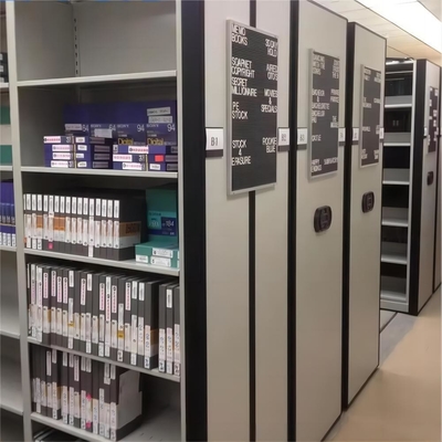 Q235B Library File Mobile Shelving System , MOVO Mobile Racking Warehouse