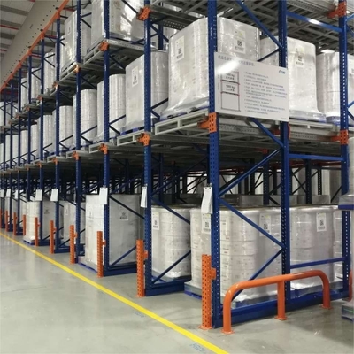Warehouse Storage Drive In Pallet Rack Heavy Duty Racking System With Powder Coating