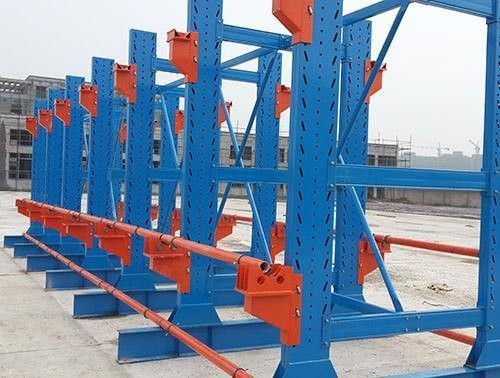 Heavy Load Steel Storage Systems Cantilever Warehouse Racking With Adjustable Level