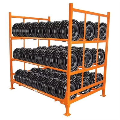Customized Warehouse Steel Tire Storage Stacking Rack With Powder Coating In Marke