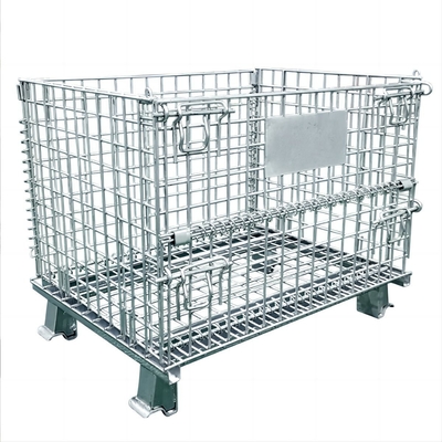 Steel Warehouse Logistic Trolley Wire Mesh Storage Cage for Flexible Material Storage