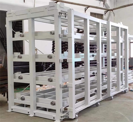Powder Coating Horizontal Manually Roll out Sheet Metal Rack for Construction Plate