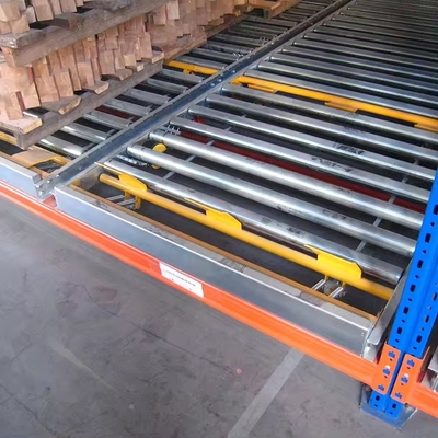 Steel Material Gravity Flow Storage Racks Safety System With Adjustable Levels