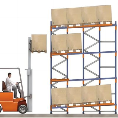 Individuell angepasstes Push-Back-Rack-System für Schwerlast-Speicherpakete Bruttogewicht 60.000kg