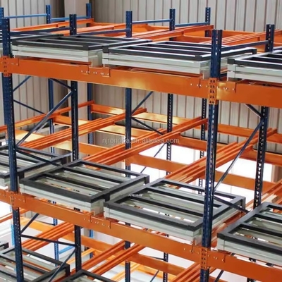 Customized Heavy Duty Steel Push Back Pallet Racking With ISO9001 CE Certification