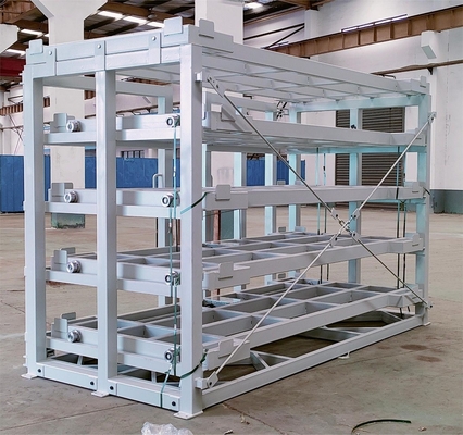 Powder Coating Horizontal Manually Roll out Sheet Metal Rack for Construction Plate